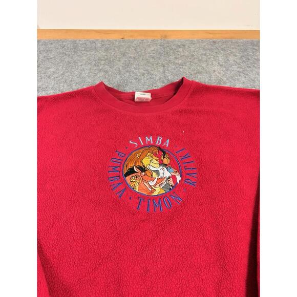 Vintage 90s The Lion King Crewneck Sweater Disney XL Simba Pumbaa Timon Rafiki - Picture 3 of 7